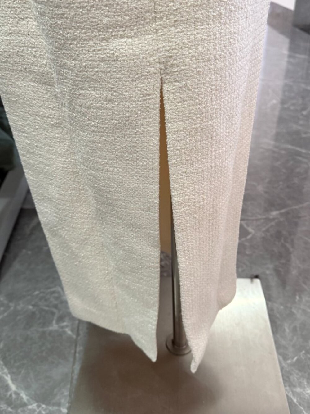 Self Portrait Cream Boucle Tailored Midi Dress - Picture 6 of 10